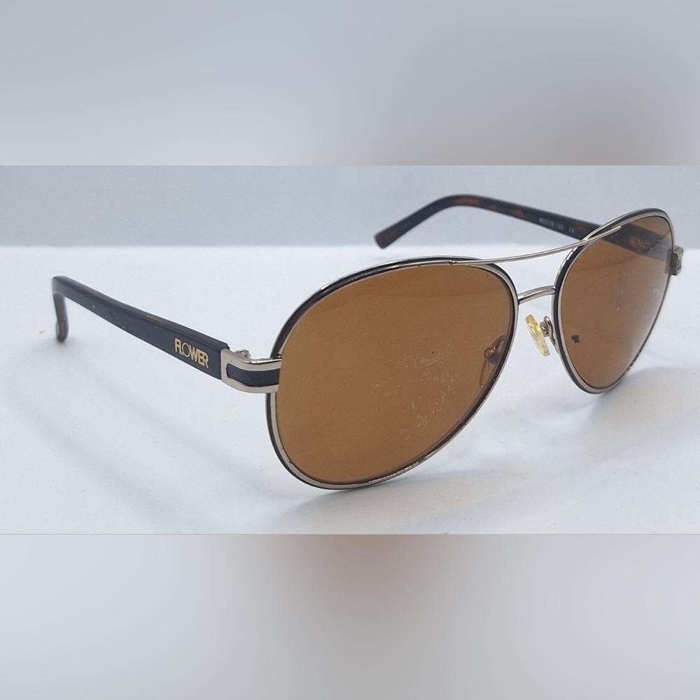 Flower 3000 770 Tortoise Silver Pilot Sunglasses Frames Only